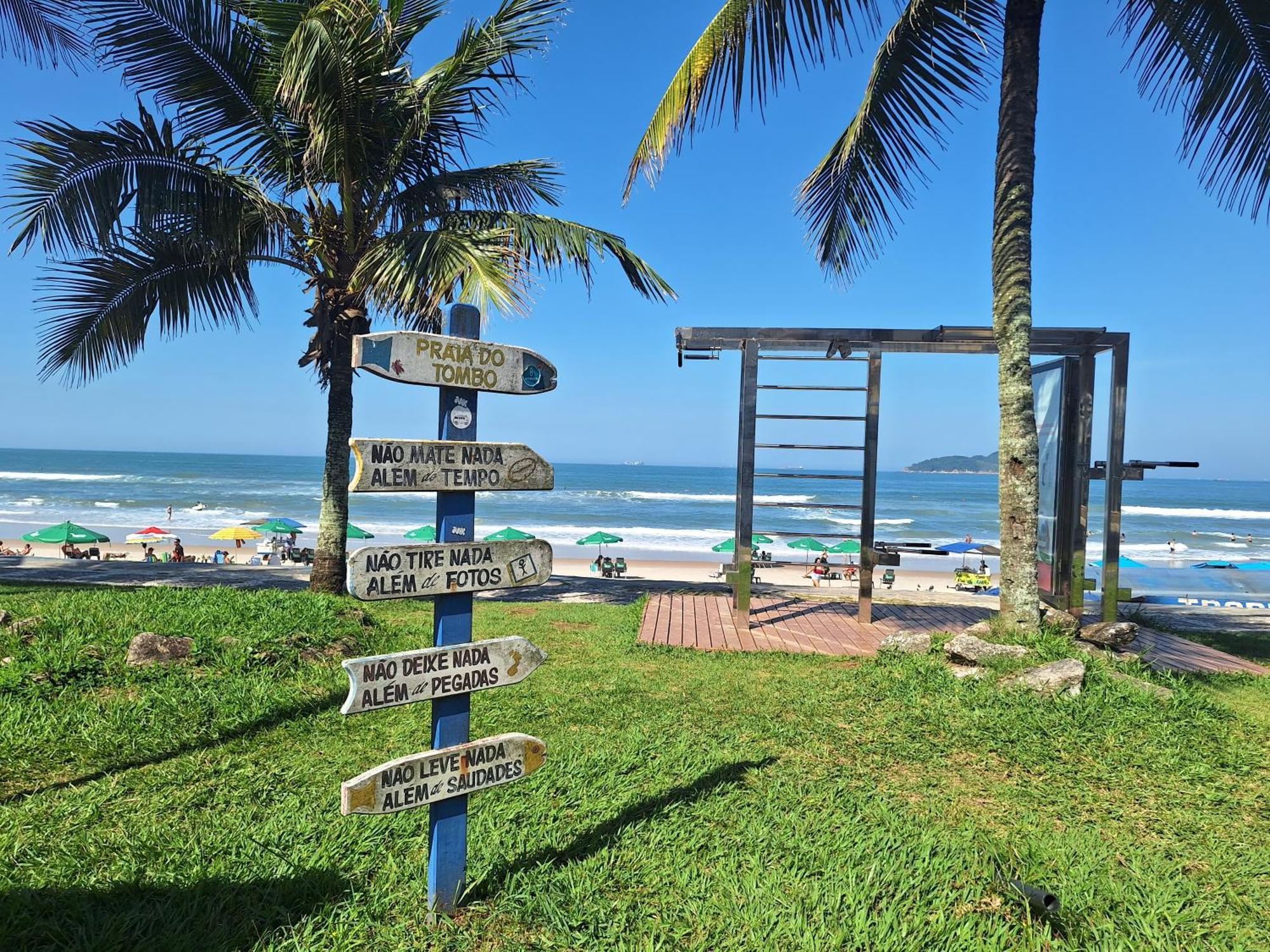 Duplex Pe Na Areia, Praia Do Tombo - Guaruja/Sp. ภายนอก รูปภาพ